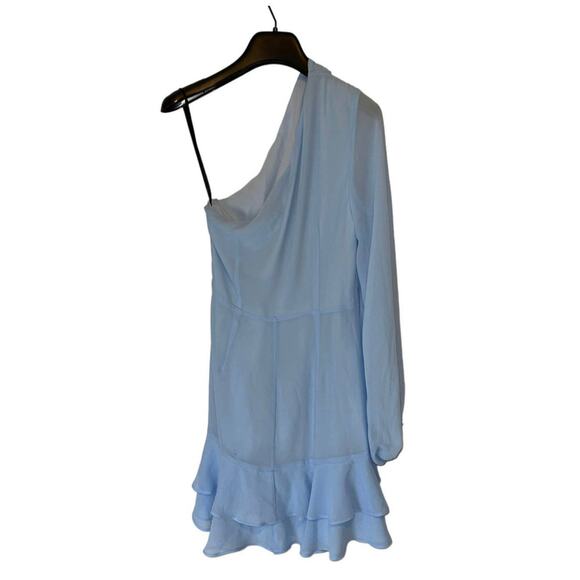 NEW BNWT Revolve Michael Costello Sunny One Shoulder Blue Mini Dress XXSmall - Picture 3 of 12